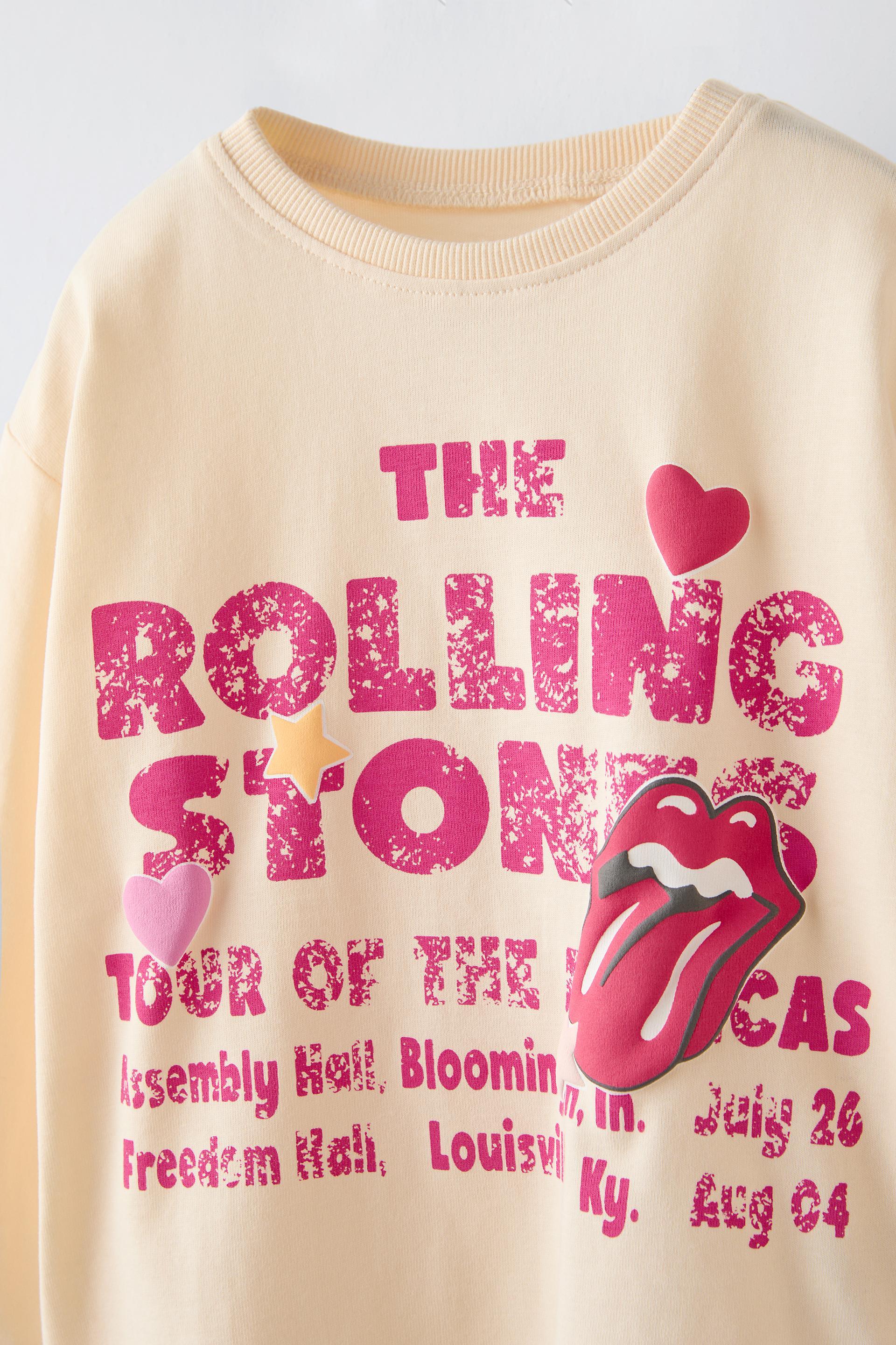 Zara t shirt rolling stones sale