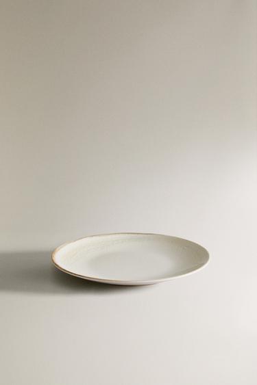 ASSIETTE À DESSERT GRÈS - Écru de Zara - Image 1