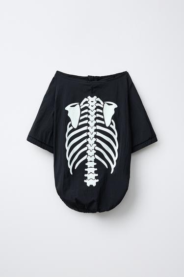 Zara SKELETON PET COSTUME - Black