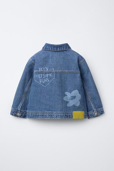 VESTE EN JEAN IMPRIMÉE - Bleu moyen de Zara - Image 1