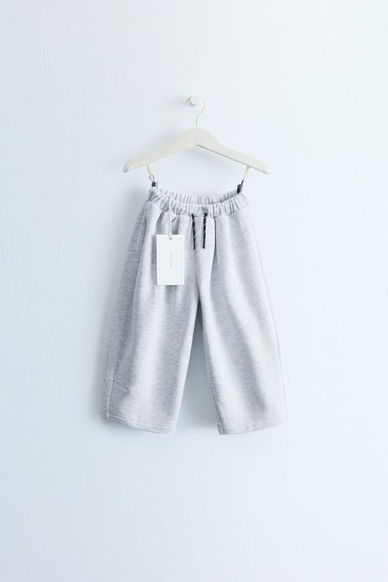 ZARA TIMELESS - DRAWSTRING PLUSH TROUSERS - Grey marl by Zara - Image 0