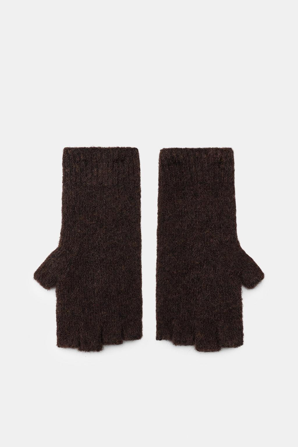 SHORT KNIT MITTENS