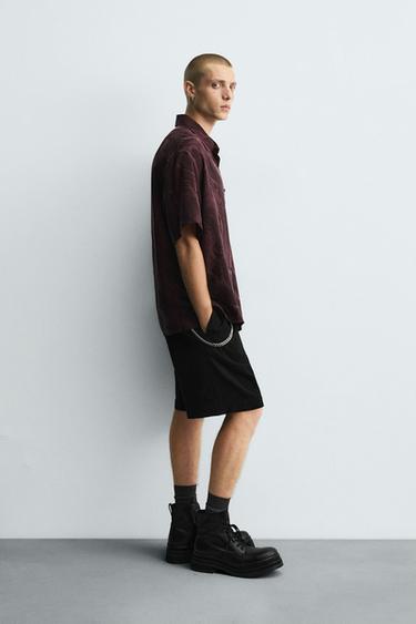 FLOWING TIE-DYE PRINT SHIRT - Burgundy by Zara - Image 3