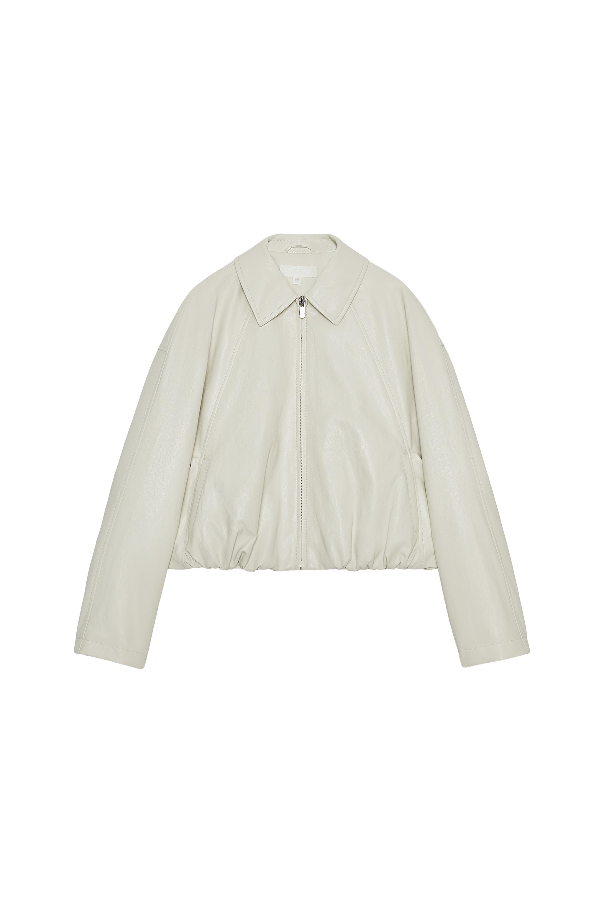 JAQUETA BOMBER DE POLIURETANO - Cru | ZARA Brasil