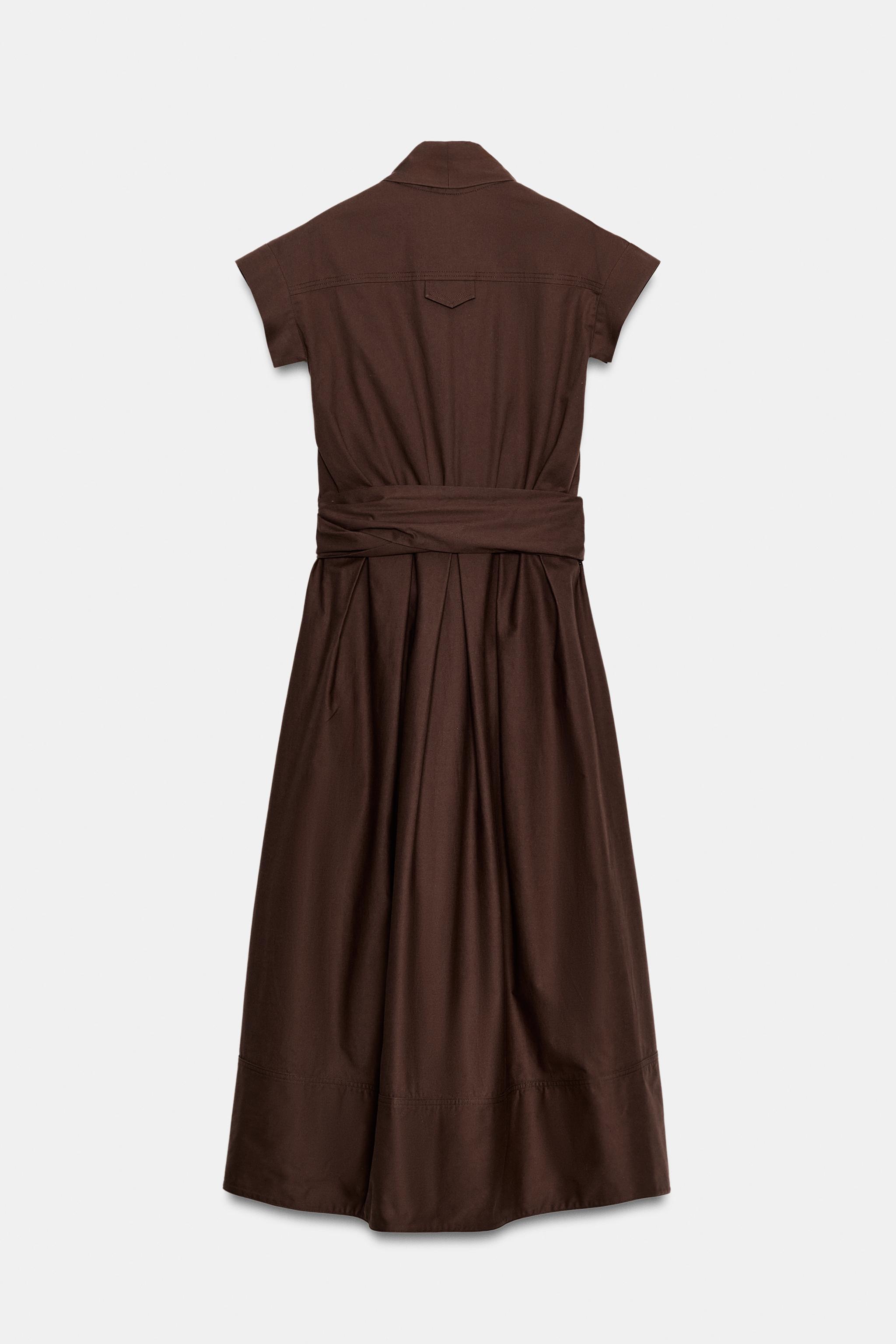 ZW COLLECTION PLEATED POPLIN DRESS