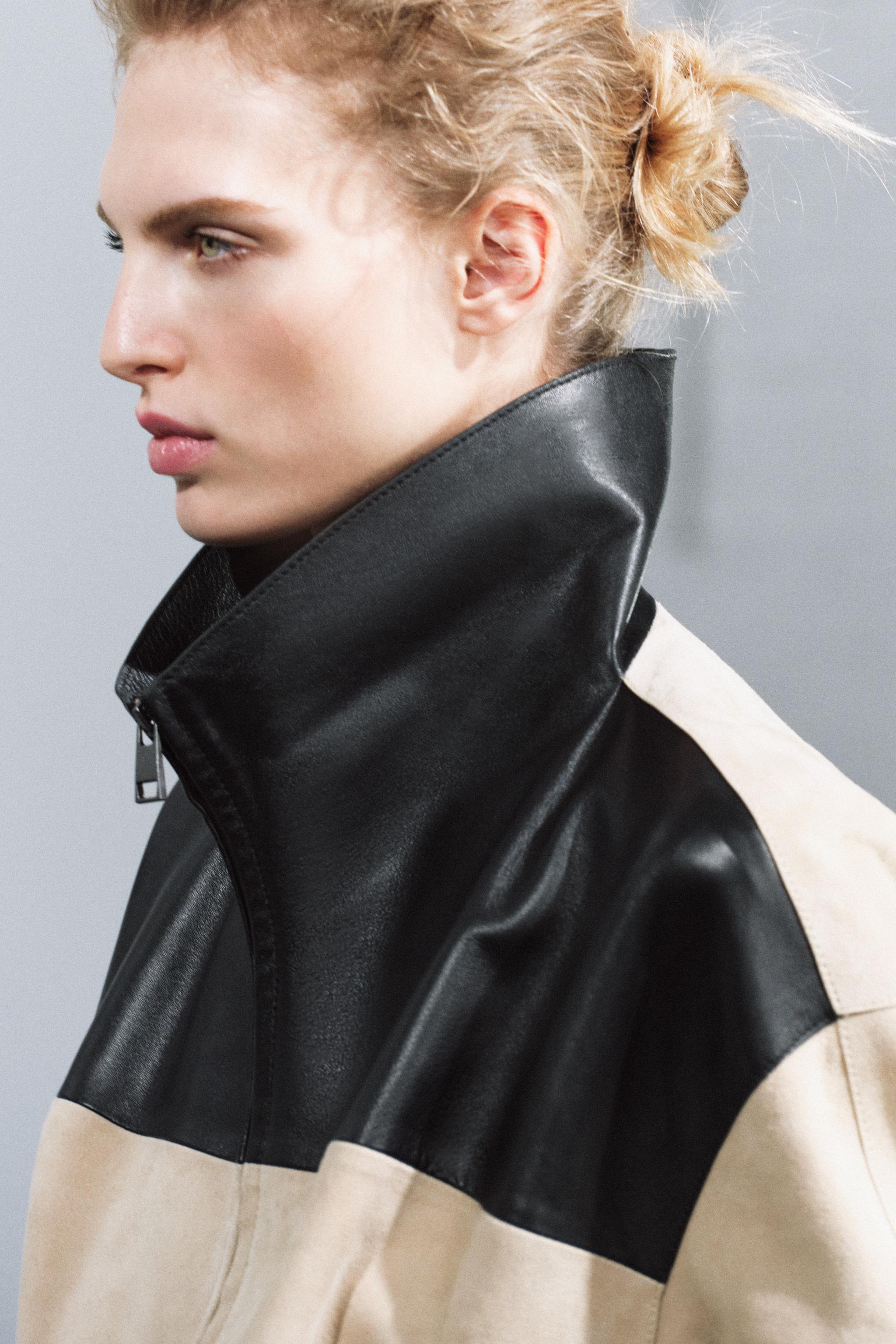 ZW COLLECTION 100% LEATHER JACKET - Light camel | ZARA United States