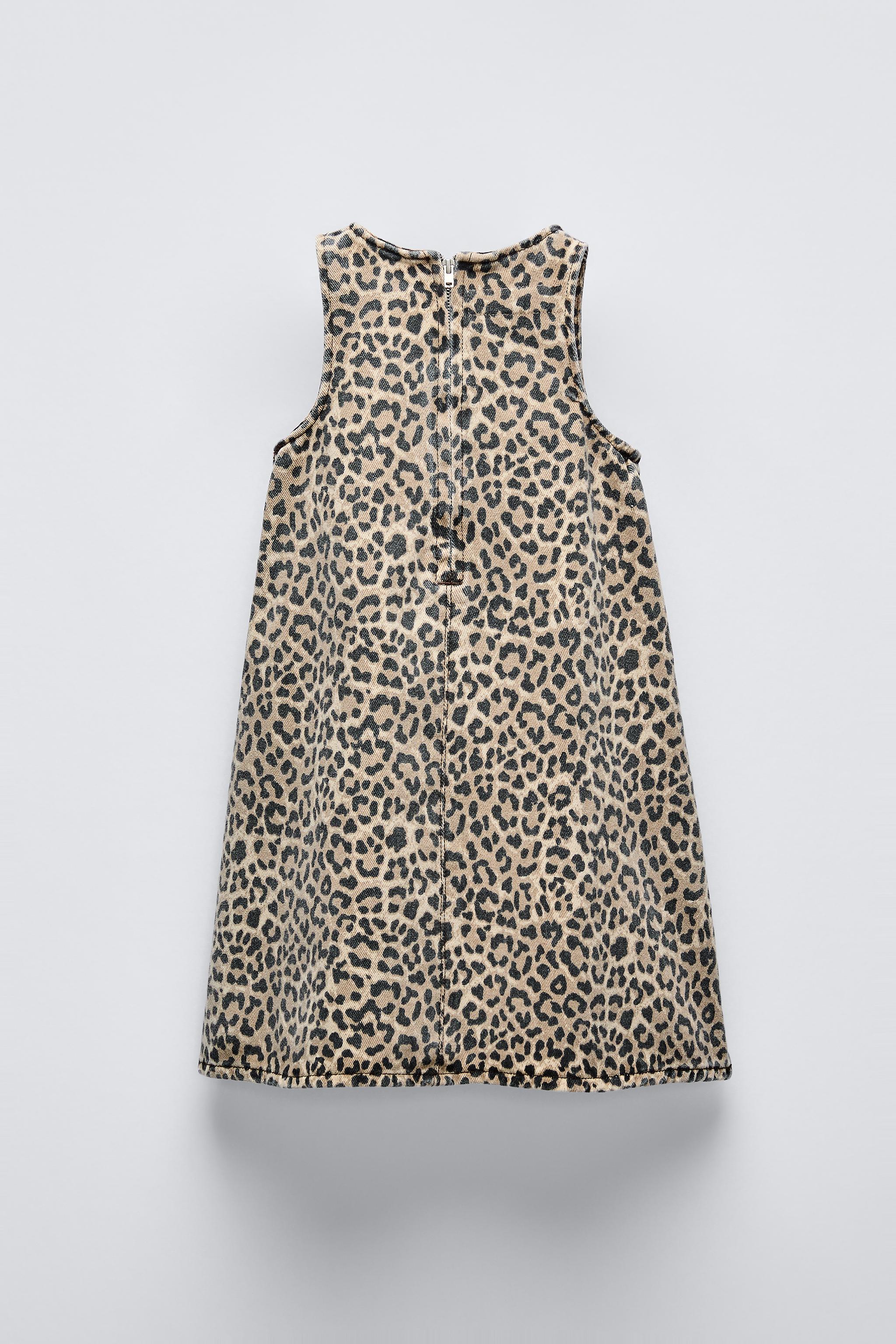 Animal print dress zara sale hotsell