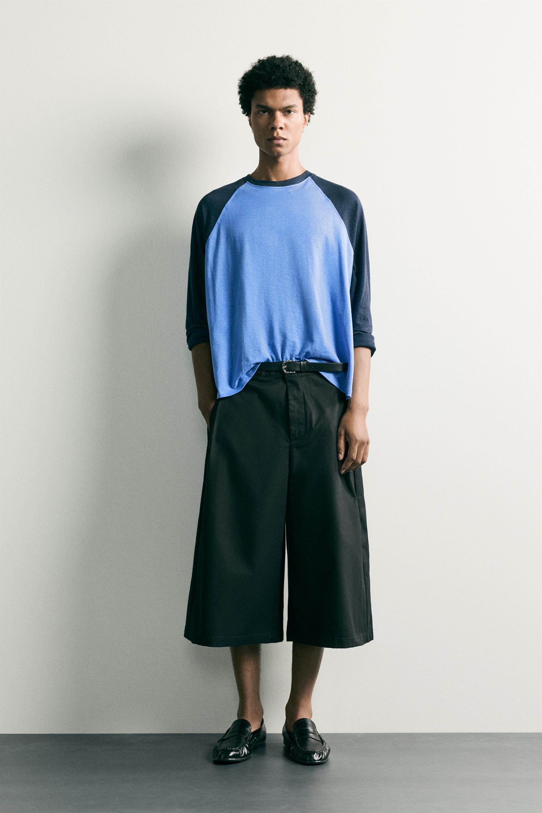 RELAXED FIT CULOTTE PANTS WITH SIDE PLEATS