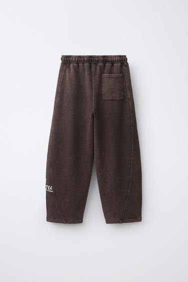PRINTED JOGGER PANTS — Brown 2