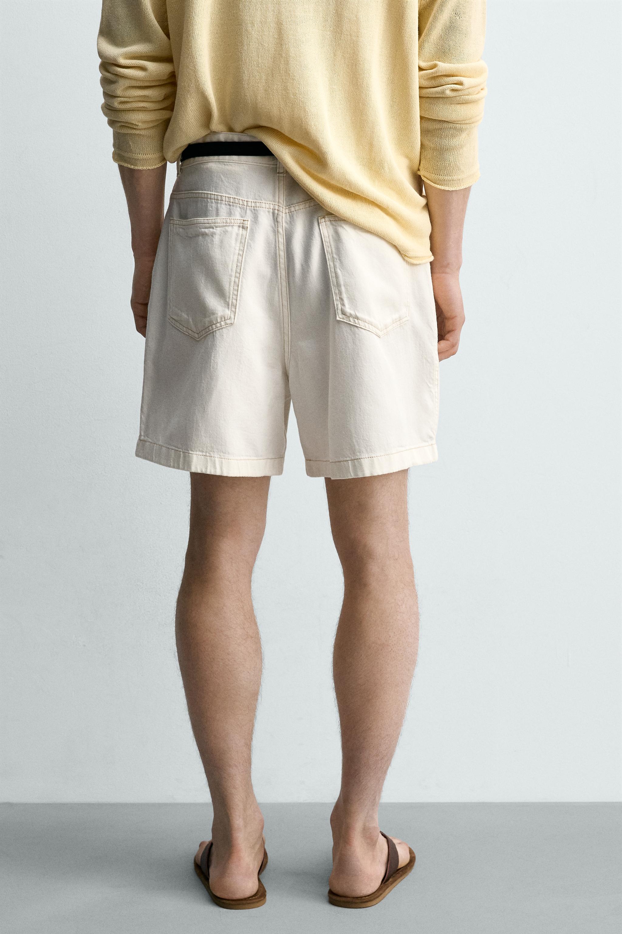 RELAXED FIT LYOCELL BLEND SHORTS