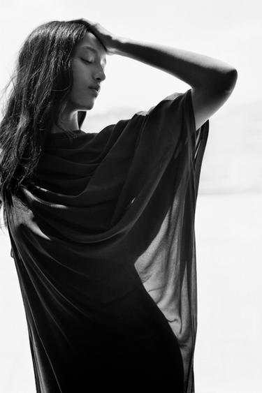 ROBE LONGUE COMBINÉE CAPE MULTIPOSITION LIMITED EDITION - Marron de Zara - Image 2