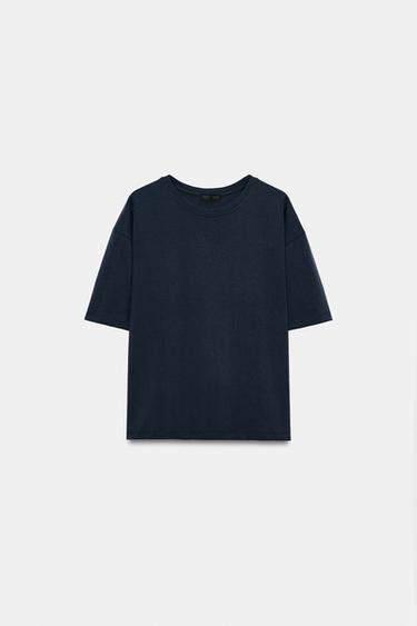 CAMISETA MANGA CORTA - Azul de Zara