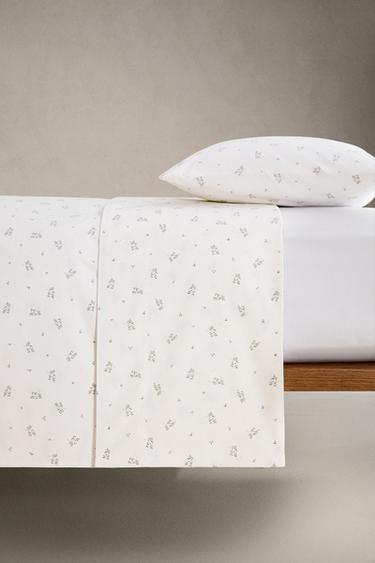 DRAP DE DESSUS IMPRIMÉ FEUILLES - Blanc cassé de Zara - Image 3
