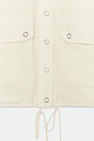 VESTE EN NYLON AVEC POCHES - Beige de Zara - Image 8