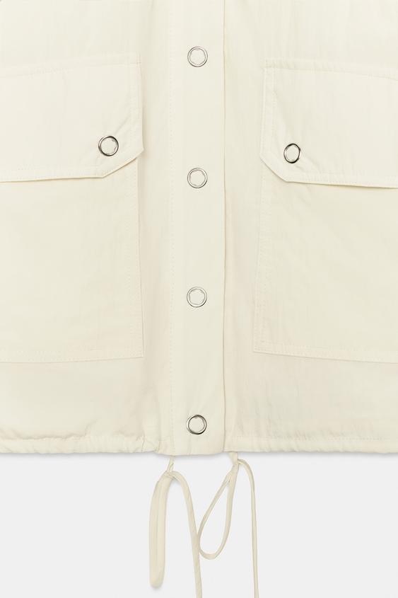 ナイロンポケットジャケット - ベージュ | ZARA Japan / 日本