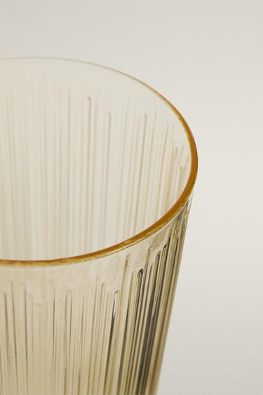 DECORATIVE TALL GLASS VASE - Yellow by Zara - Image 2