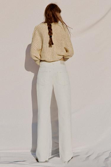 GILET OUVERT EN MAILLE - Écru de Zara - Image 3