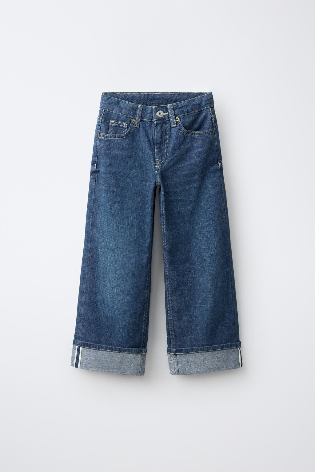 LOOSE FIT JEANS WITH TURN-UP HEMS