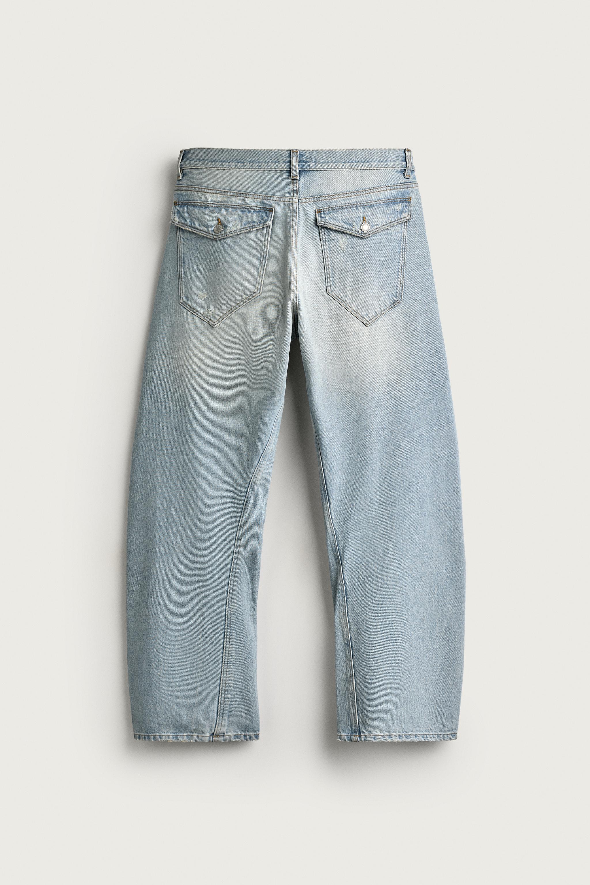 バギーフィット デニムパンツ ツイストシーム - ライトブルー | ZARA