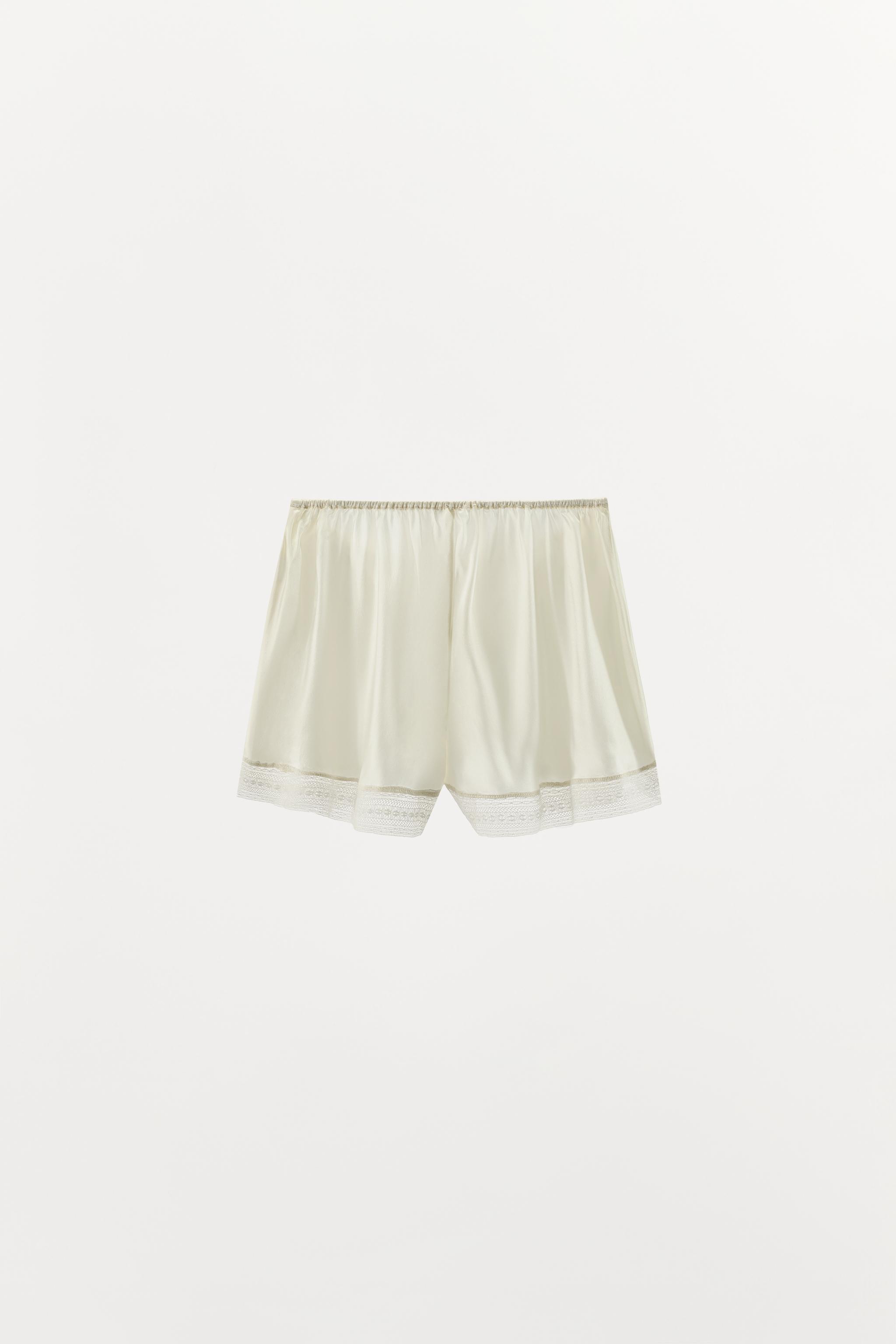 LACE SILK SHORTS