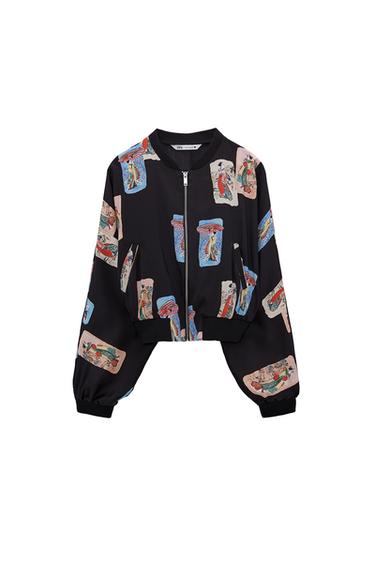 PRINTED BOMBER JACKET