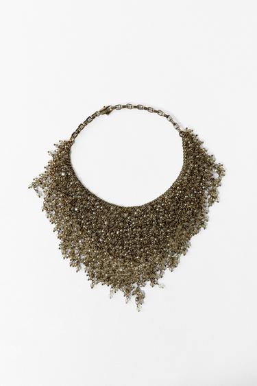 COLLIER CASCADE BRILLANT - Doré de Zara