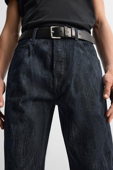 PRINTED STRAIGHT-LEG JEANS - Blue by Zara - Image 5