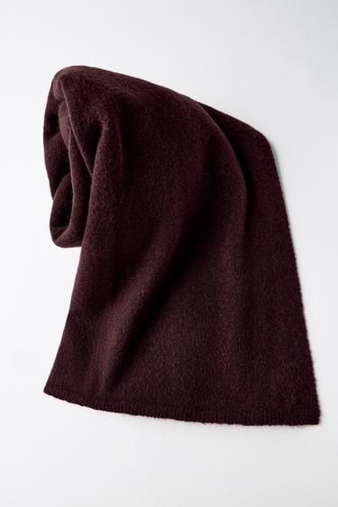 BUFANDA PUNTO BÁSICA - Burgundy de Zara