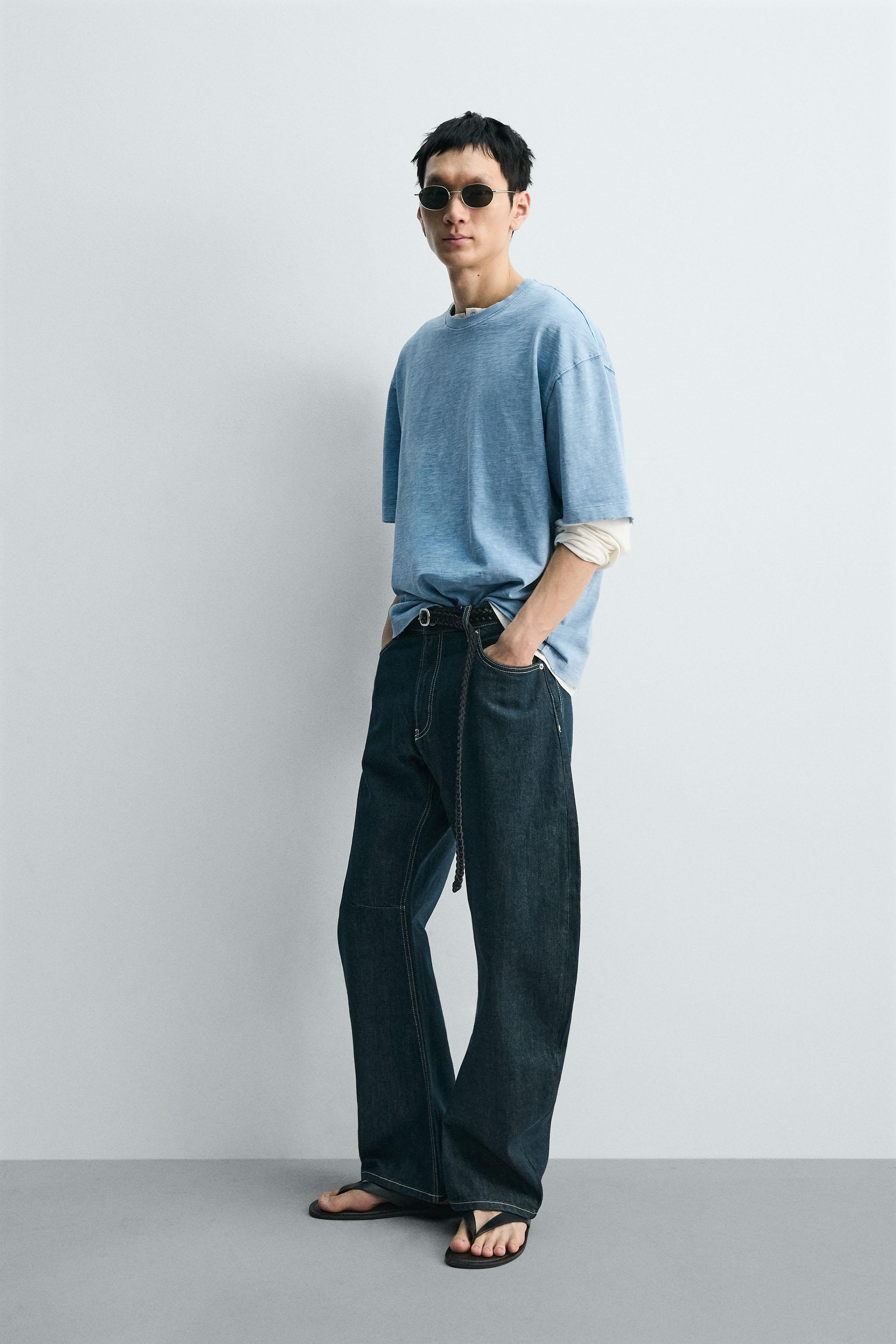 T-SHIRT RELAXED FIT FLAMÉ DÉLAVÉ