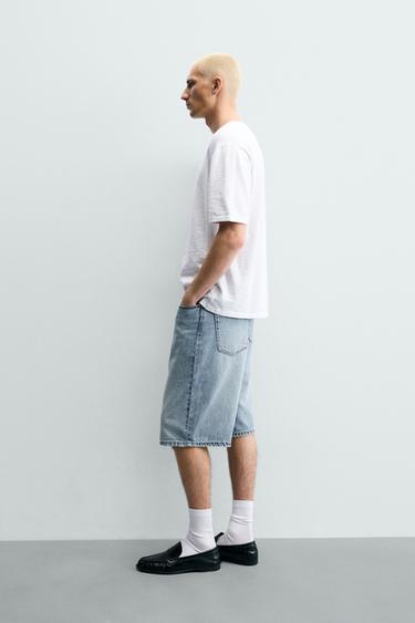 ДЖИНСОВЫЕ ШОРТЫ LOOSE FIT — ВЫЦВЕТШИЙ СИНИЙ от Zara