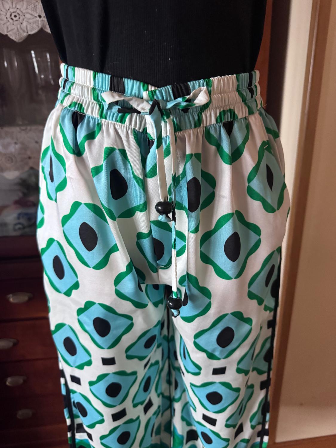 GEOMETRIC PRINT TROUSERS - Image 2