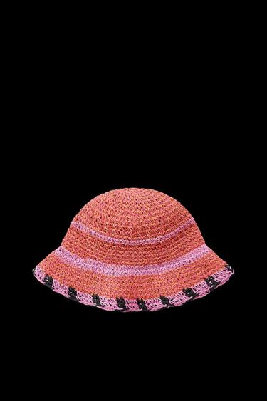 BRAIDED BUCKET HAT - Fuchsia by Zara