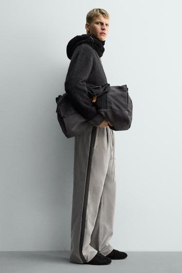 Zara FABRIC SHOPPER BAG X SR_A - Black - Image 0