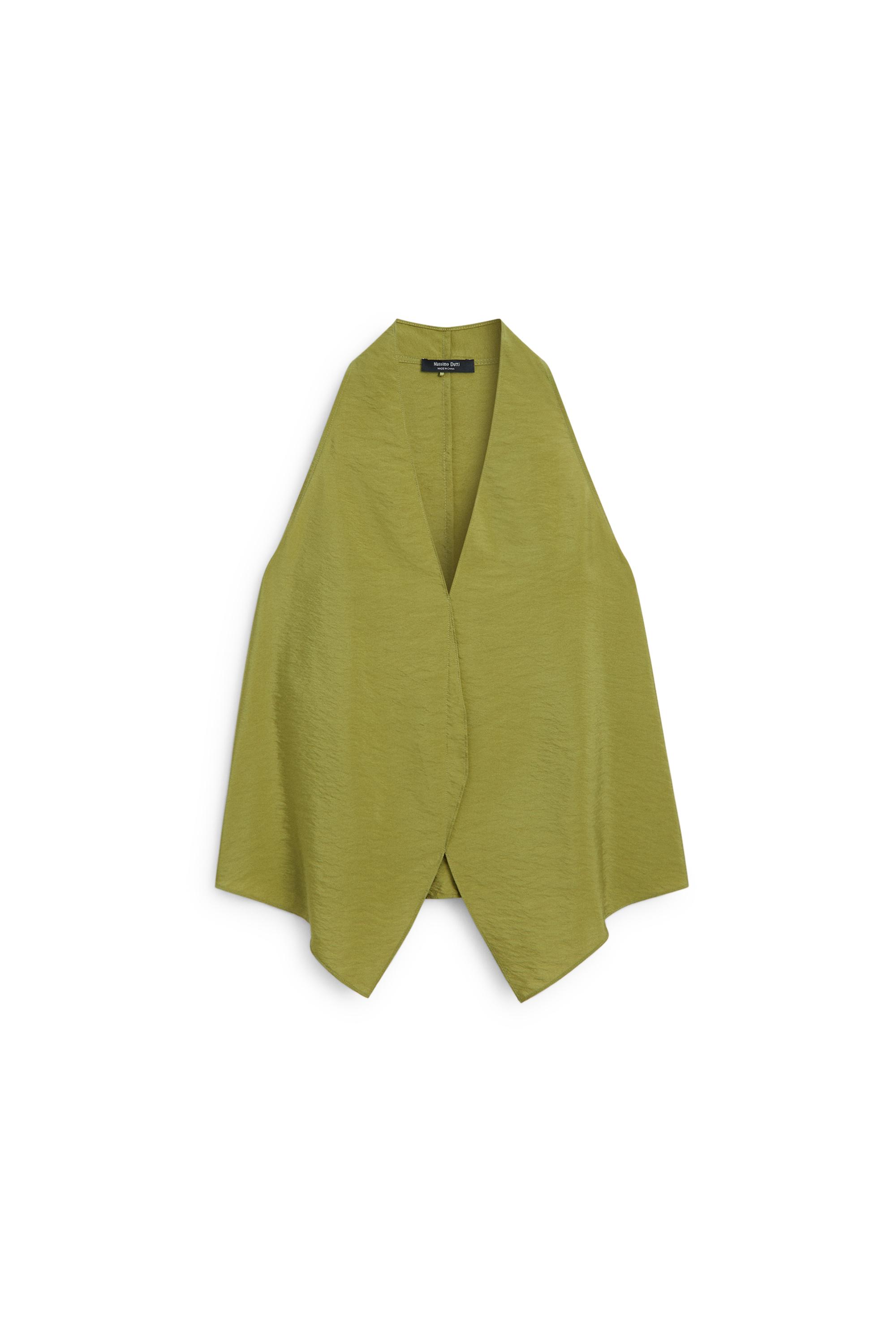 Flowing surplice halter top - Pistachio green | ZARA United States