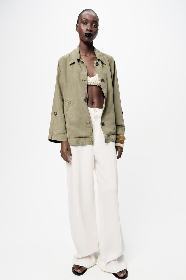 Zara India Sobrecamisa Pana Zara Sobrecamisa Oversize Zara Hotsell