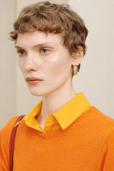 SHRT KNT CTTN 16 - Orange de Zara - Image 4