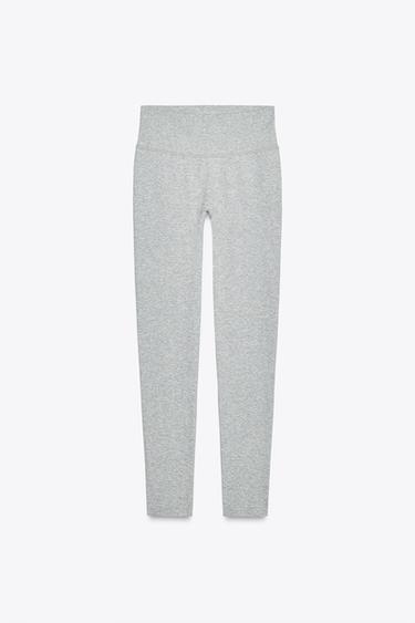 SEAMLESS LEGGINGS - Grey marl by Zara - Image 1
