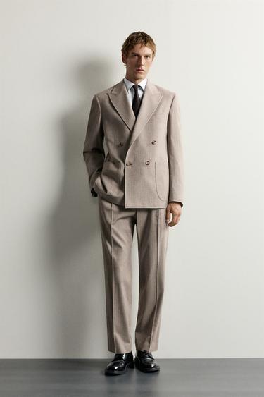 PINSTRIPE SUIT - Dark mauve by Zara