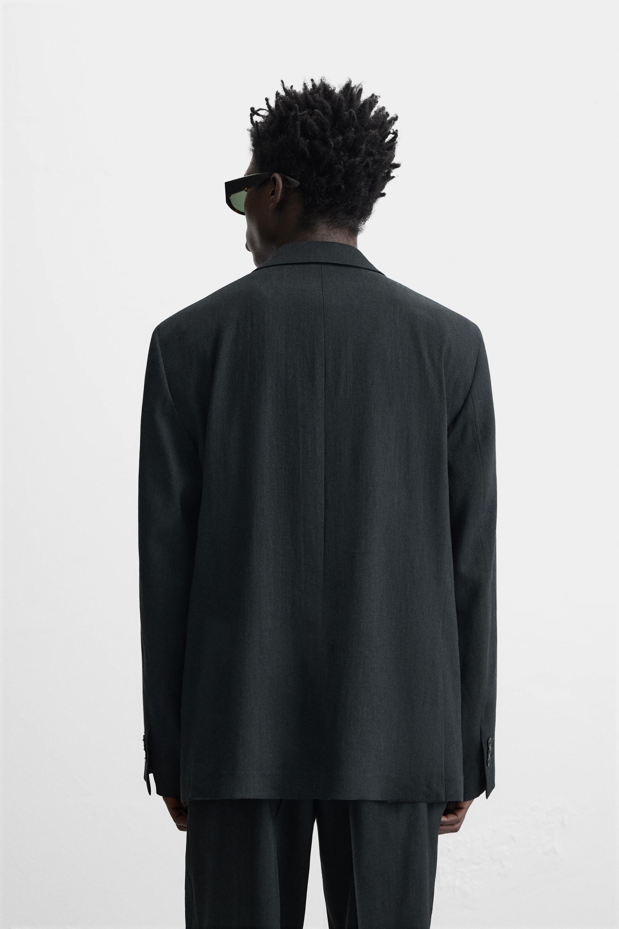 HEMP-WOOL SUIT BLAZER - Navy blue | ZARA United States HEMP-WOOL SUIT BLAZER - Navy blue | ZARA United States