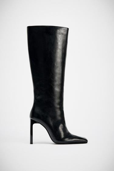POINTED HEELED BOOTS - Black by Zara