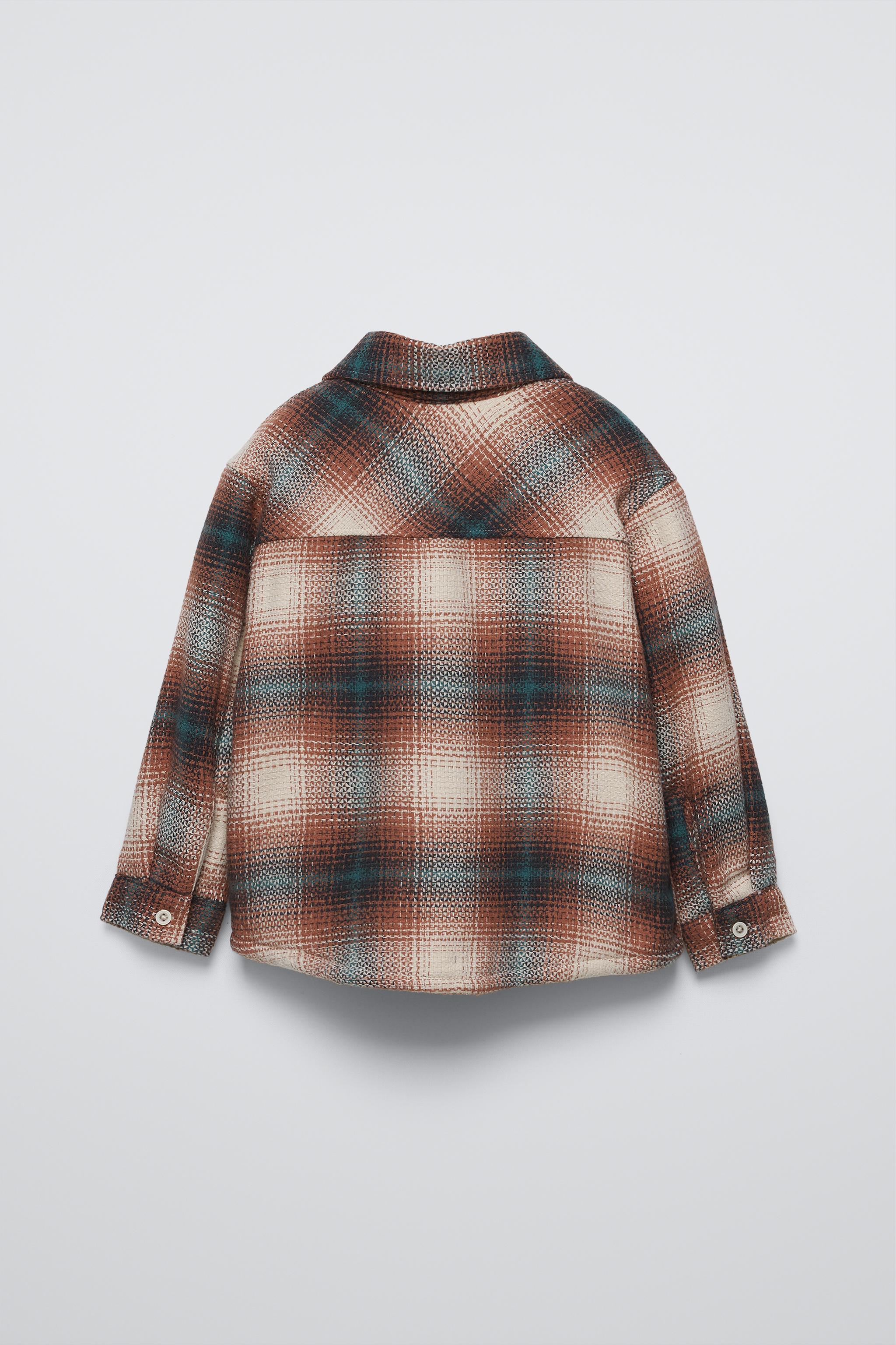 Zara flannel online jacket