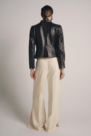 VESTE 100 % CUIR ZW COLLECTION LIMITED EDITION - Marron foncé de Zara - Image 2