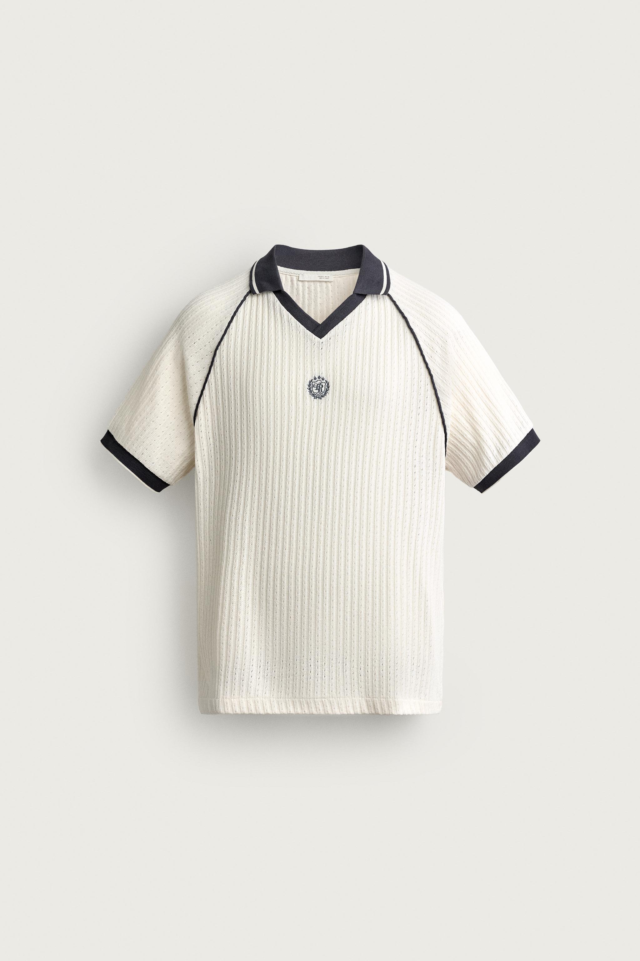 RETRO SOCCER JACQUARD CONTRAST POLO