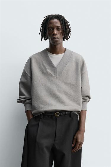 Zara RELAXED FIT SWEATSHIRT - Gray marl