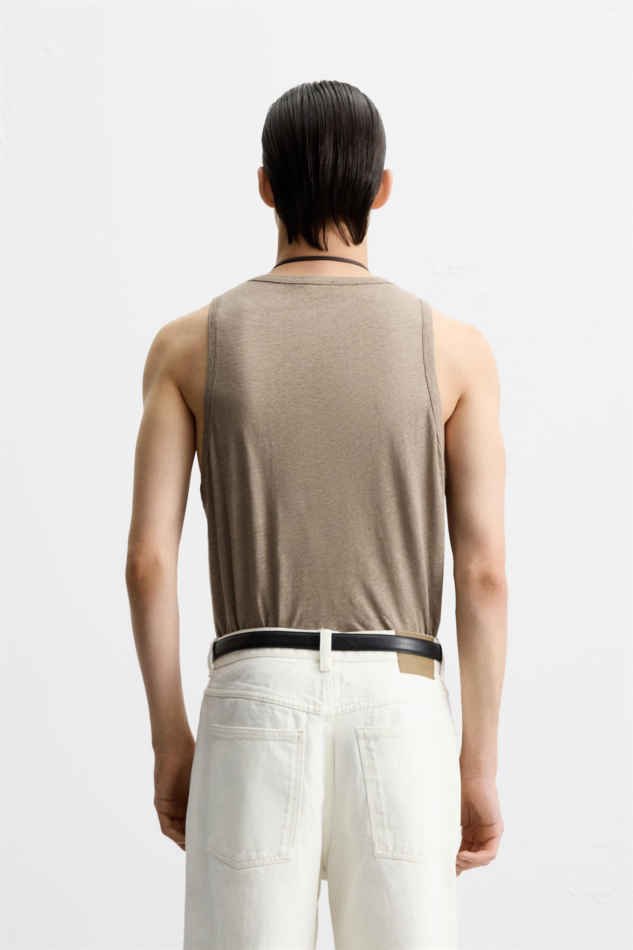★ドイツ発*ZARA*新作*リネンタンクトップ/BROWN★ ☆ドイツ発*ZARA*新作*リネンタンクトップ/BROWN☆ (ZARA/タンク
