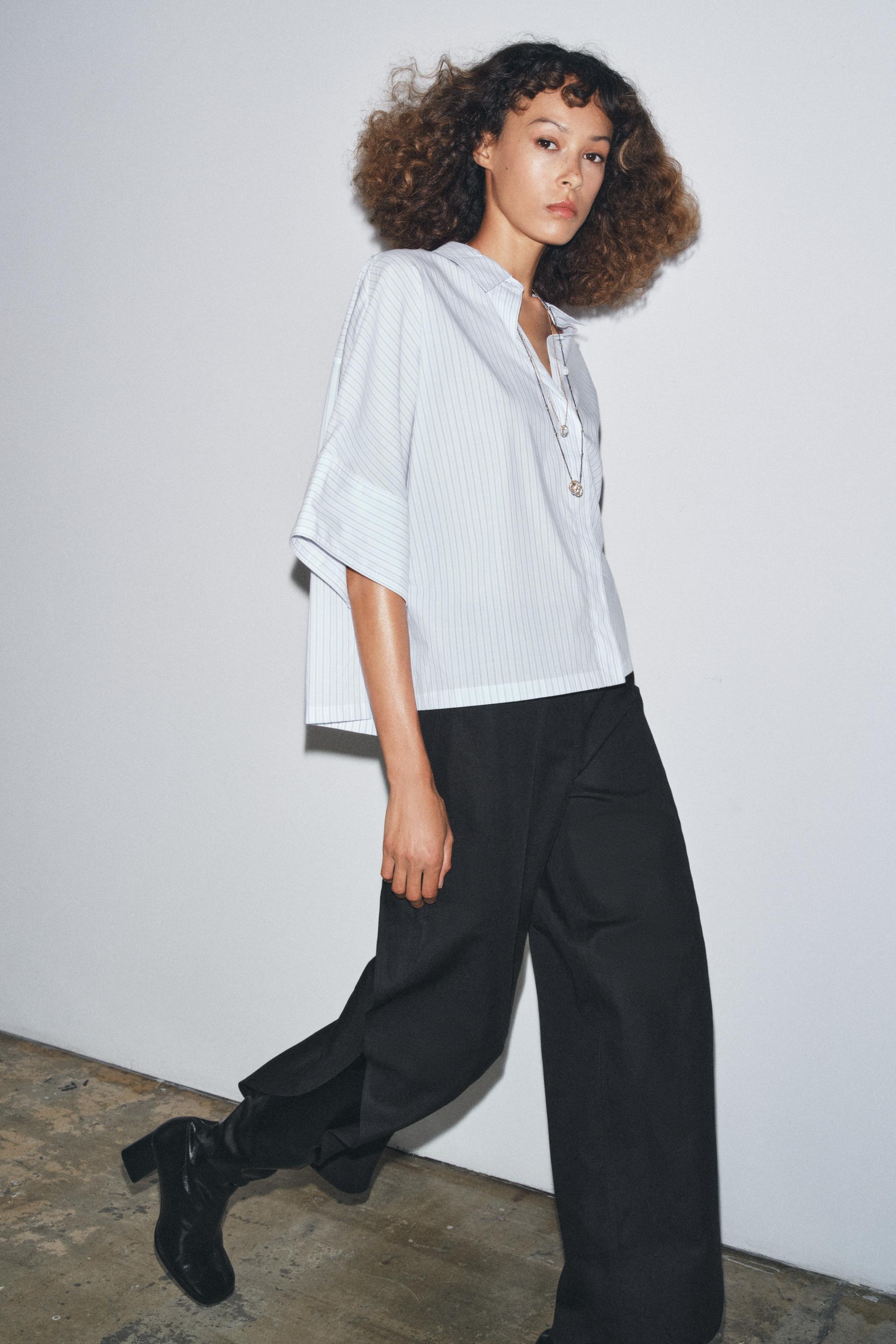 Her Praha シャツ　LITMUS ZW COLLECTION POPLIN SHIRT - White | ZARA United States