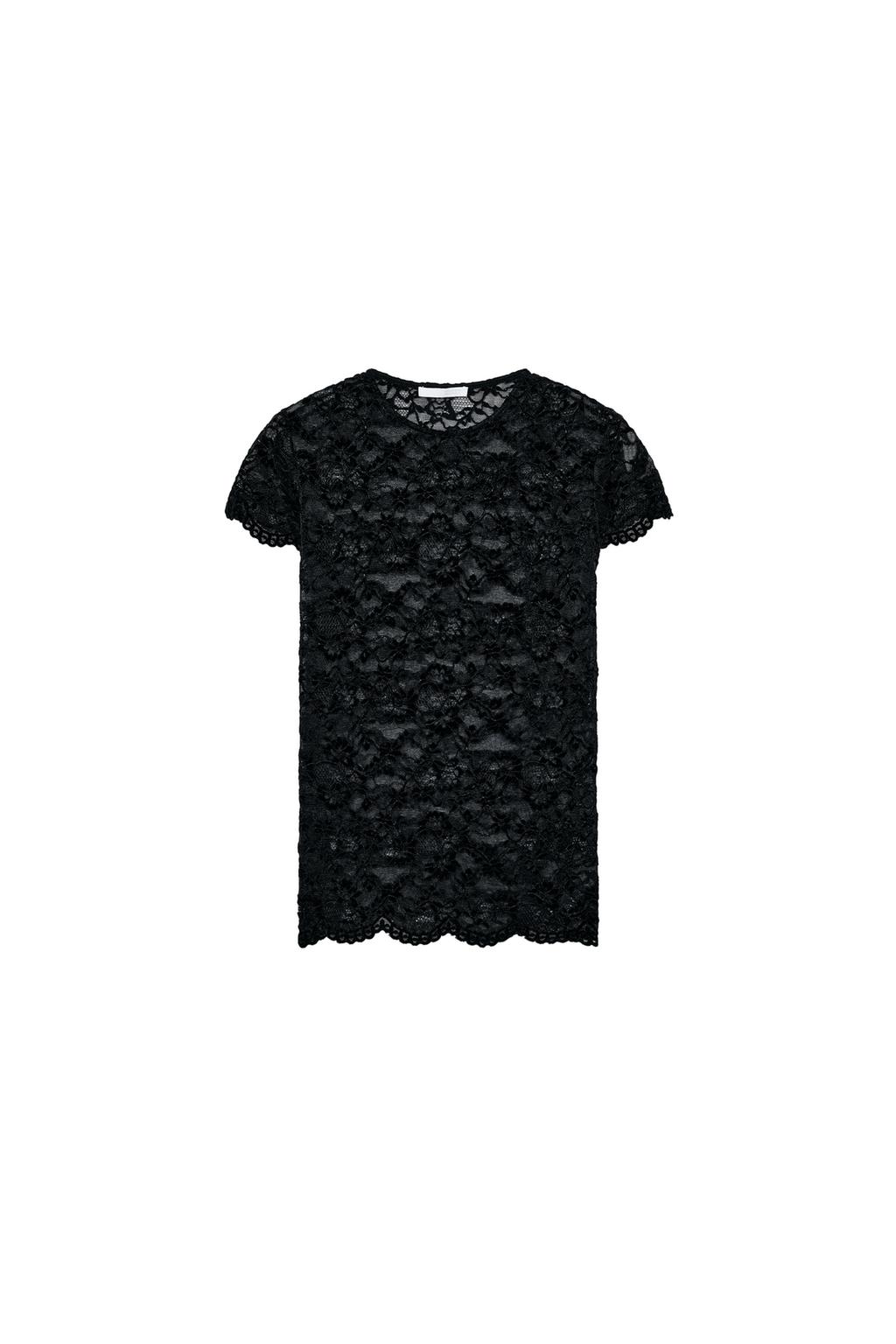 SHORT SLEEVE LACE T-SHIRT - image 3
