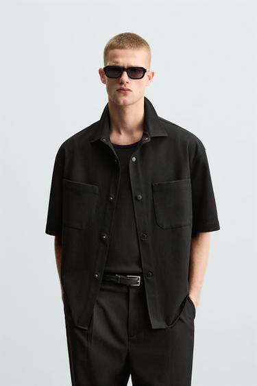 COMFORT OVERSHIRT - Black by Zara