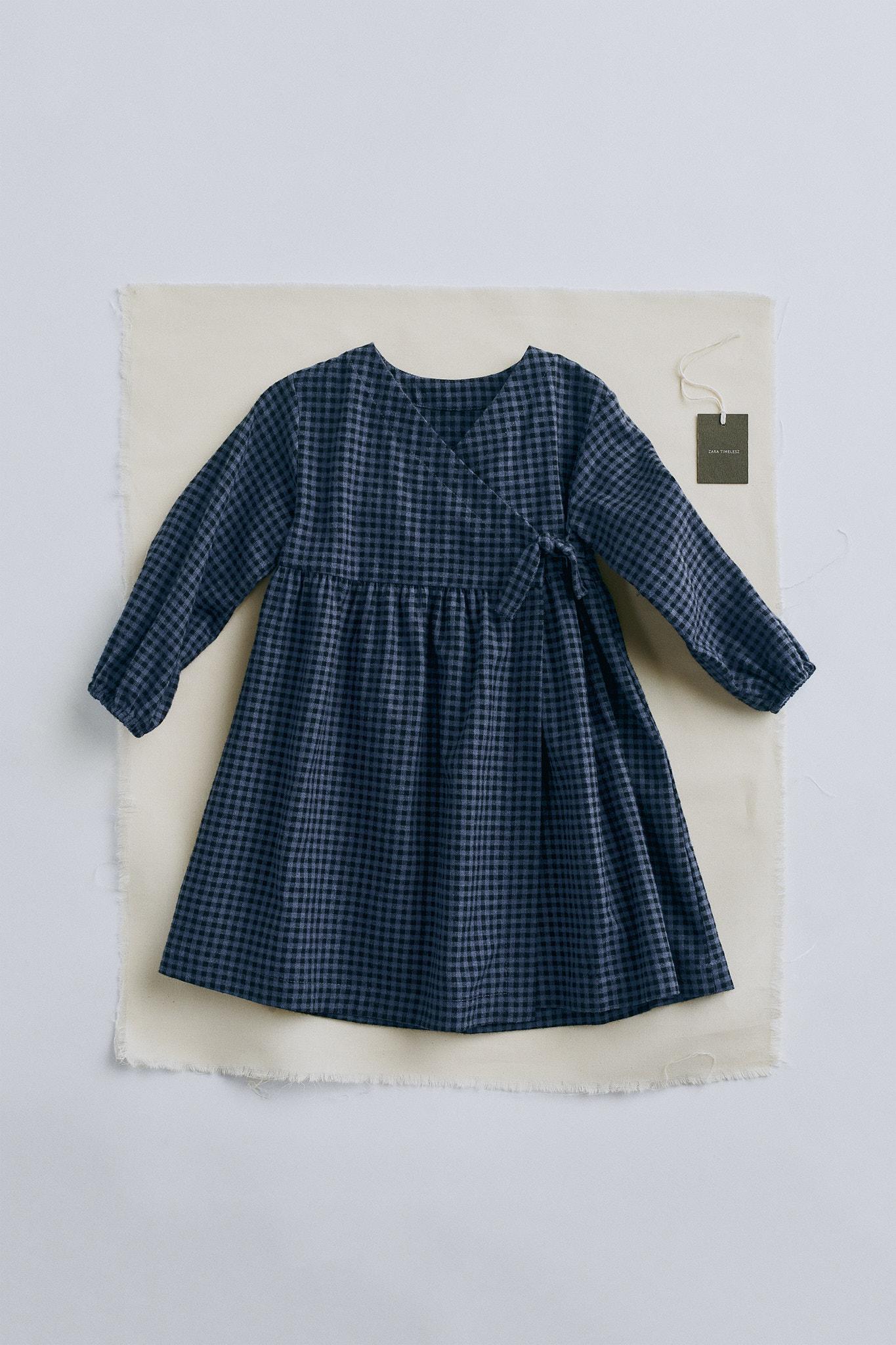 TIMELESZ ROBE A CARREAUX VICHY Bleu Bleu marine ZARA Belgique Belgium