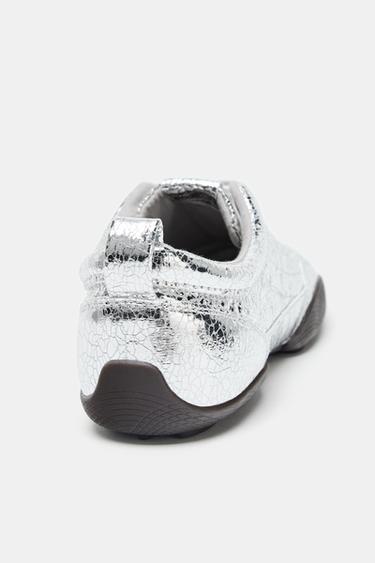 CHAUSSURES DE SPORT À EFFET MÉTALLISÉ - Argent de Zara - Image 4
